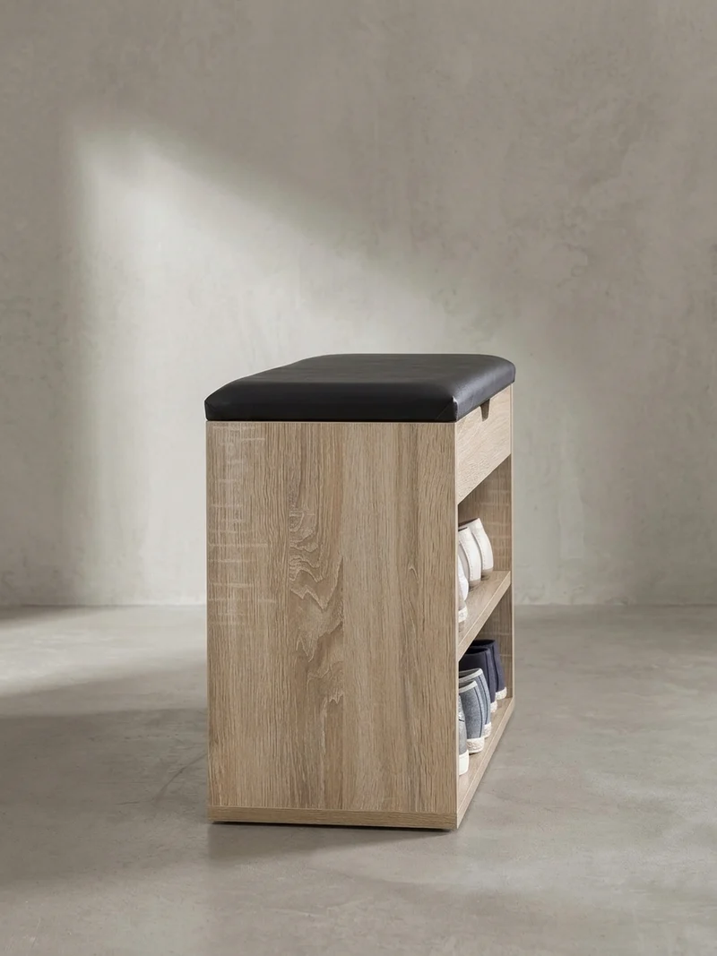 Schuhbank gepolstert mit Stauraum