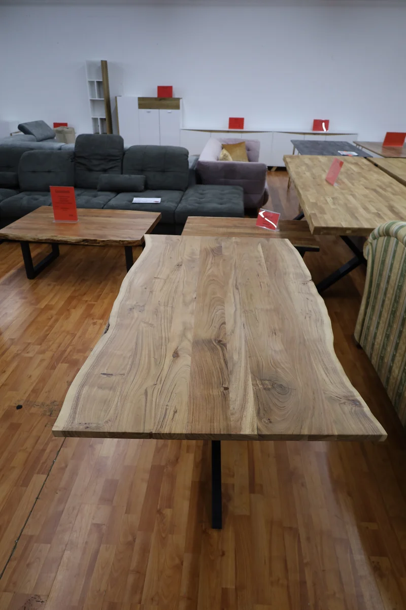 Esstisch Tisch + Massivholz Akazie VOLL HOLZ 2,5 cm