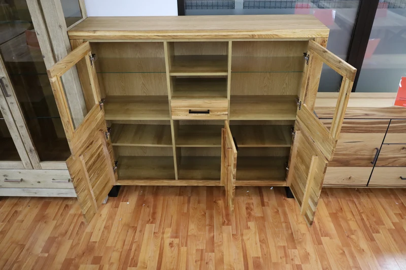 Higboard + Soft Close + Front Massivholz Eiche