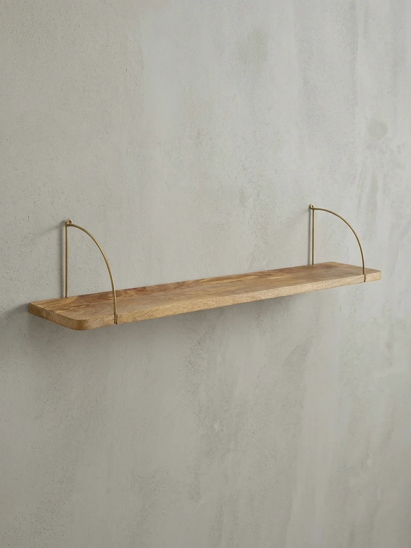 Wandregal Mango Massivholz Eisen Industrial