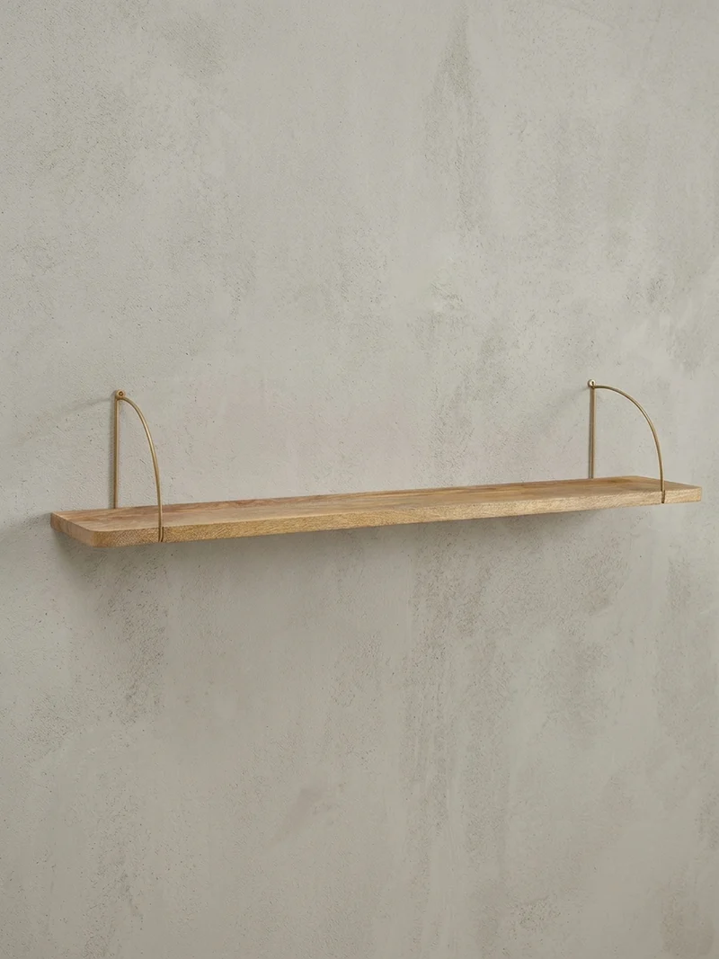 Wandregal Mango Massivholz Eisen Industrial