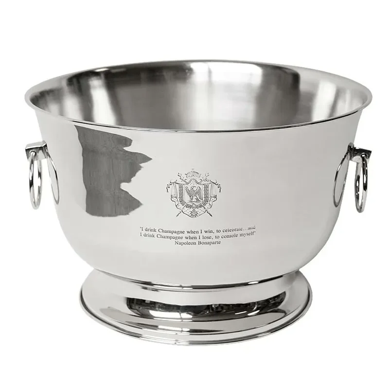 Casa Padrino Luxus Champagnerkühler Silber Ø 41,5 x H. 28 cm - Sektkühler für mehrere Flaschen