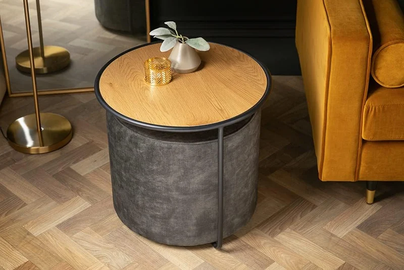 Modernes 2-tlg. Set DUE 55cm - Couchtisch und Hocker