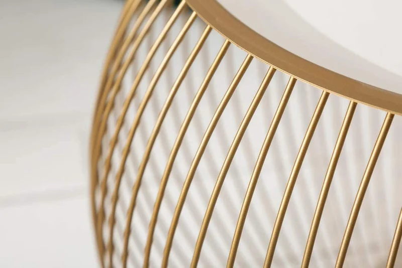 Filigraner Aufbewahrungs-Couchtisch mit Tablett AGGIO 41cm gold