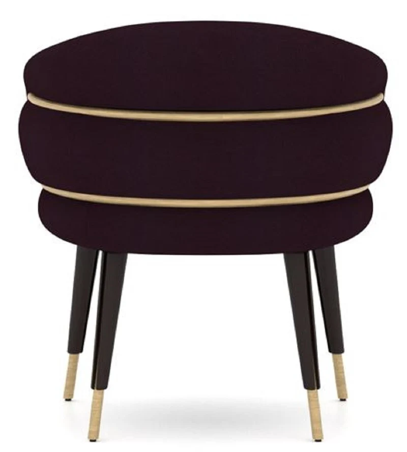 Casa Padrino Luxus Esszimmer Stuhl 6er Set Lila / Schwarz / Beige - Küchen Stühle mit Armlehnen - Esszimmer Möbel - Restaurant Möbel - Hotel Möbel - Luxus Möbel