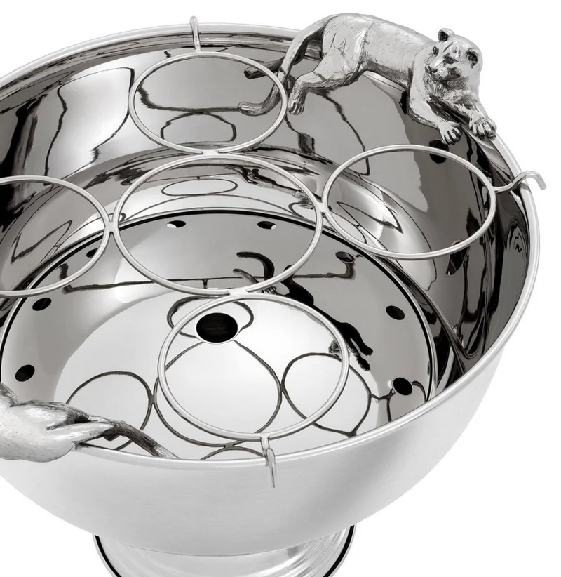 Casa Padrino Luxus Edelstahl Champagnerkühler mit Silber 43,5 x 39 x H. 33,5 cm - Hotel & Restaurant Accessoires