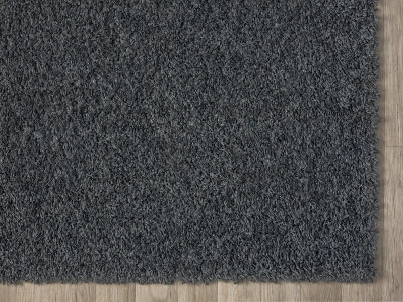 Hochflor Teppich SHAGGY dunkelgrau rechteckig diverse Größen