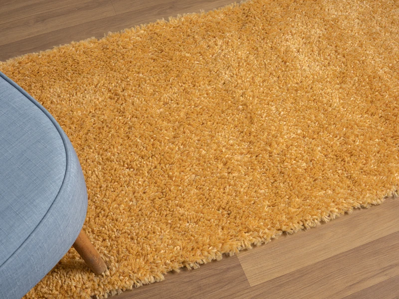 Hochflor Teppich SHAGGY goldgelb rechteckig diverse Größen
