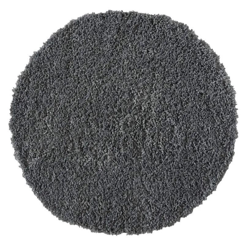 Hochflor Teppich SHAGGY grau rund diverse Größen