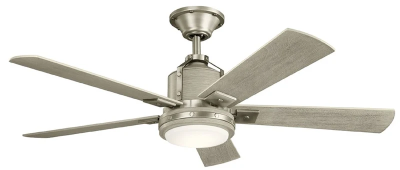 Casa Padrino Luxus Deckenventilator Silber / Grau 132 x H. 43 cm - Moderner dimmbarer Ventilator mit LED Beleuchtung und Fernbedienung - Luxus Accessoires