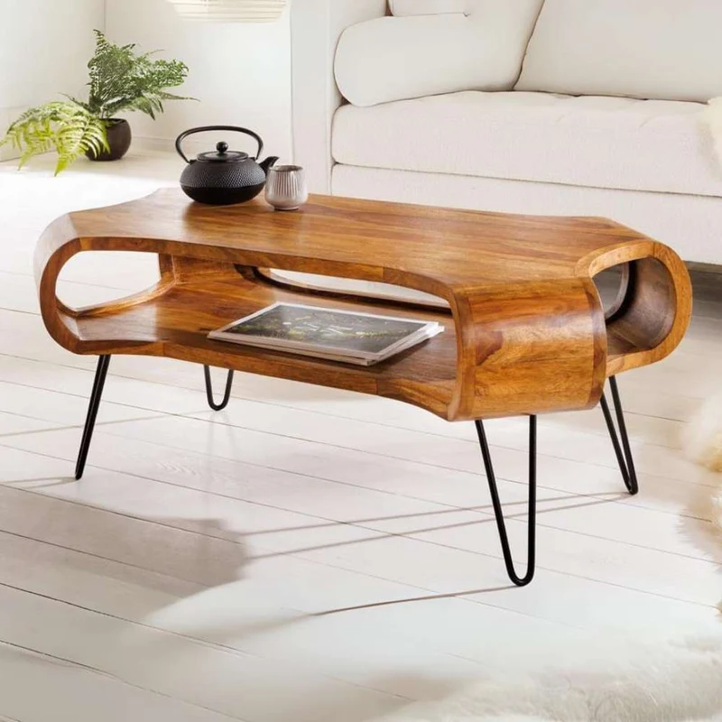 Design Couchtisch LIVE-RANIC ca.100cm Massivholz Palisander