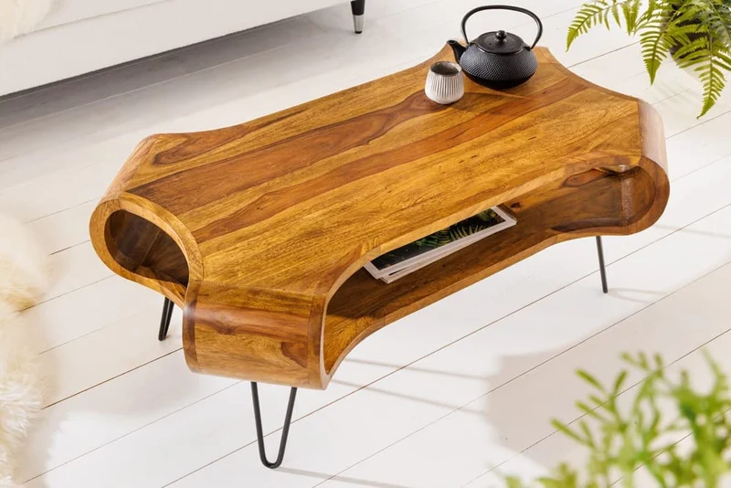 Design Couchtisch LIVE-RANIC ca.100cm Massivholz Palisander