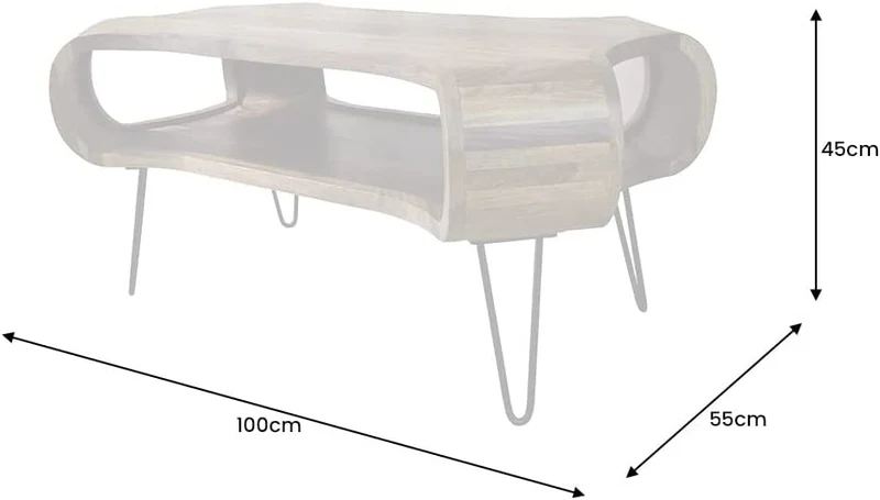 Design Couchtisch LIVE-RANIC ca.100cm Massivholz Palisander