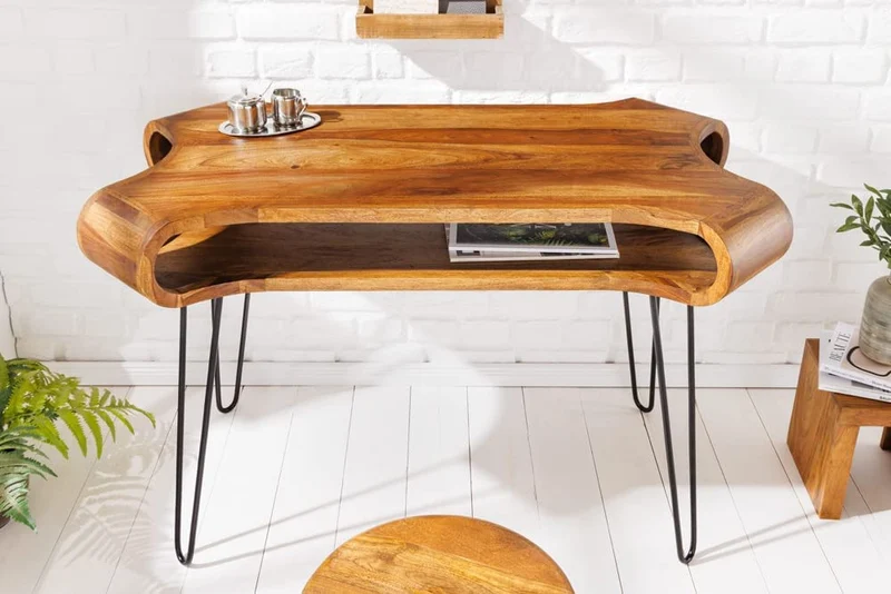 Extravaganter Schreibtisch LIVE-RANIC ca.120cm Palisander-Holz