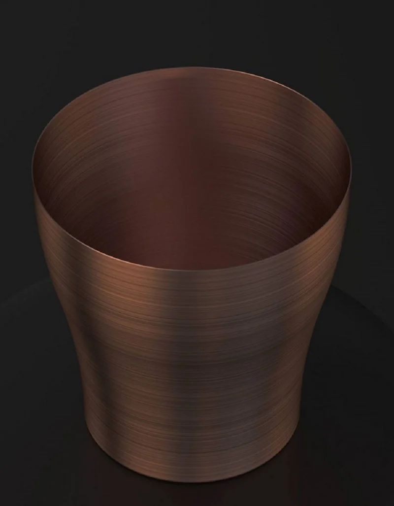 Casa Padrino Luxus Kupfer Champagnerkühler Ø 18 x H. 19 cm - Runder Weinkühler - Sektkühler - Gastronomie Accessoires - Restaurant Accessoires - Hotel Accessoires - Luxus Kollektion