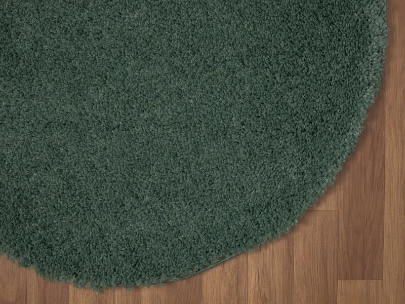 Hochflor Teppich SHAGGY hellgrün rund diverse Größen