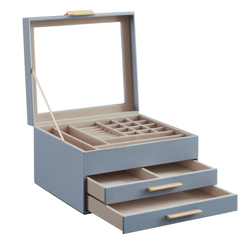 Caja Joyero con Tapa de Cristal