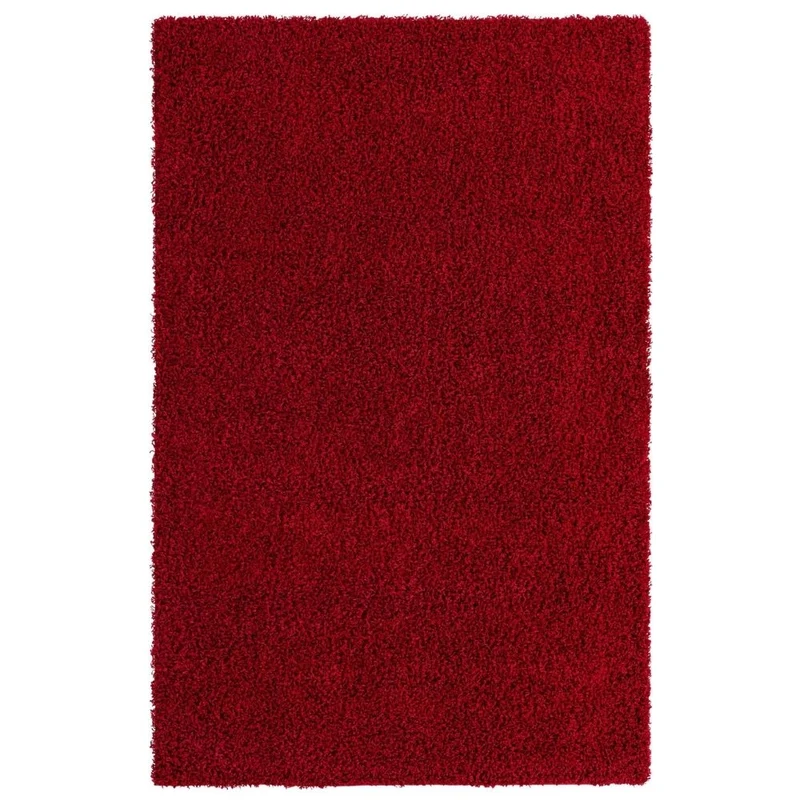 Teppich HIGH-FLOR Rechteckig Kirschrot diverse Größen