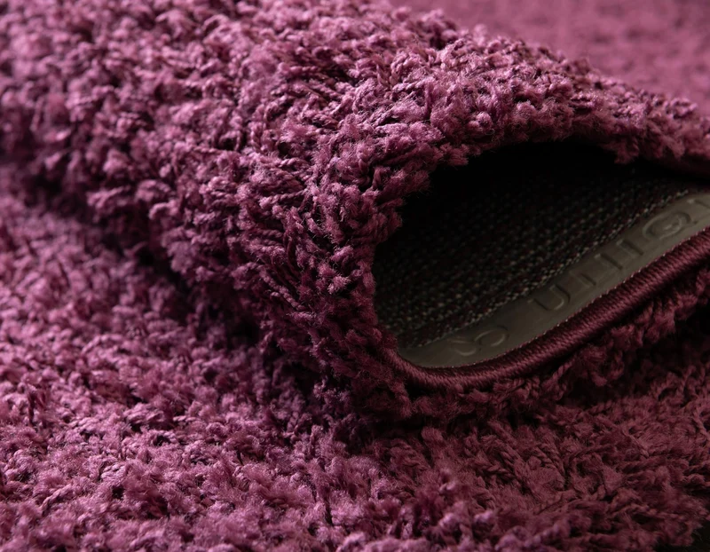 Teppich HIGH-FLOR Rechteckig Aubergine Lila diverse Größen