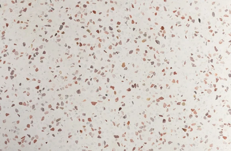 Casa Padrino Luxus Couchtisch Weiß Ø 80 x H. 40 cm - Runder Terrazzo Naturstein Wohnzimmertisch - Wohnzimmer Möbel - Naturstein Möbel - Luxus Möbel - Luxus Einrichtung