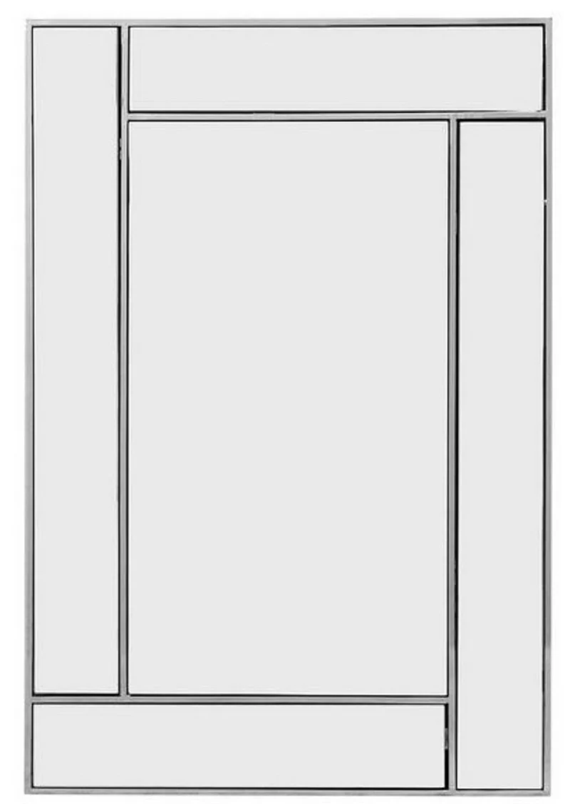 Casa Padrino Luxus Edelstahl Spiegel / Wandspiegel Silber 60 x H. 90 cm - Luxus Kollektion