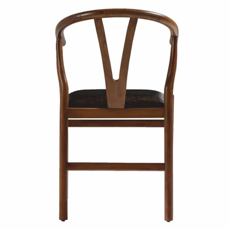 Casa Padrino Luxus Esszimmer Stuhl mit Armlehnen Braun / Schwarz H. 86 cm