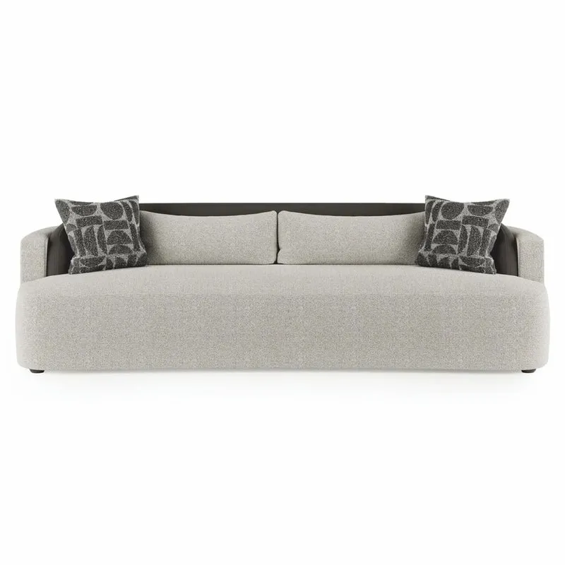 Casa Padrino Luxus Sofa Grau / Schwarz 250 cm - Hotel & Wohnzimmer Möbel