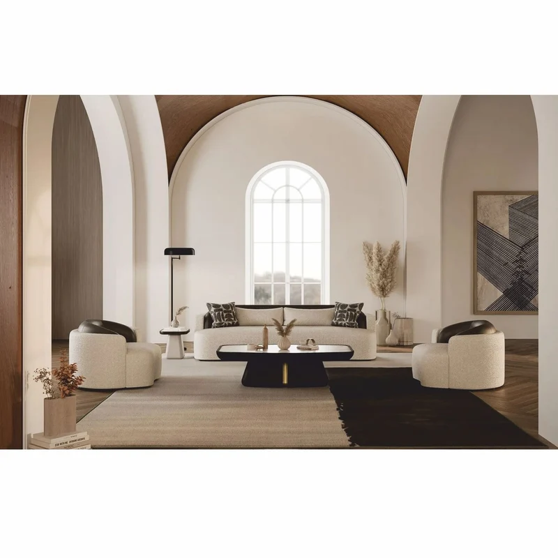 Casa Padrino Luxus Sofa Grau / Schwarz 250 cm - Hotel & Wohnzimmer Möbel