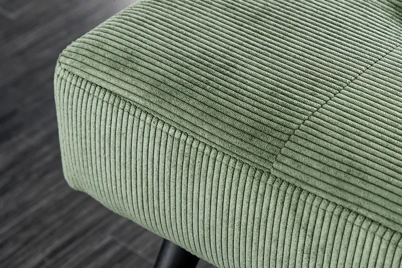 Moderne Sitzbank BELLE 100cm grün Cord