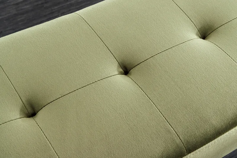 Moderne Sitzbank BELLE 100cm grün Samt