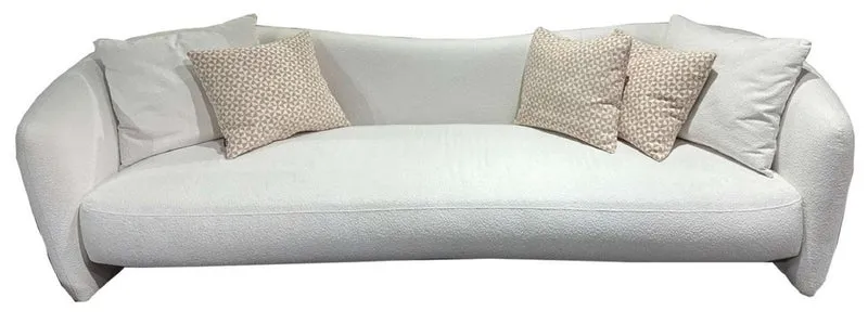 Casa Padrino Luxus Sofa Weiß 280 x 98 x H. 90 cm - Wohnzimmer Sofa - Hotel Sofa - Wohnzimmer Möbel - Wohnzimmer Einrichtung - Hotel Möbel - Luxus Möbel - Luxus Einrichtung