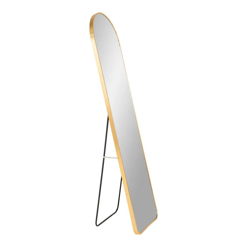 Moderner Standspiegel BARCA gold ca. 150x40cm Aluminium