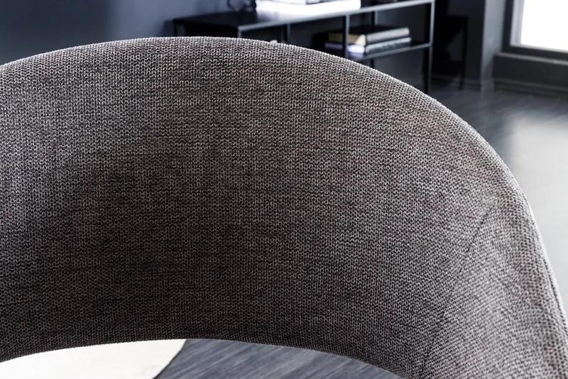 Design Stuhl DENMARK grau Eichoptik Holzbeine
