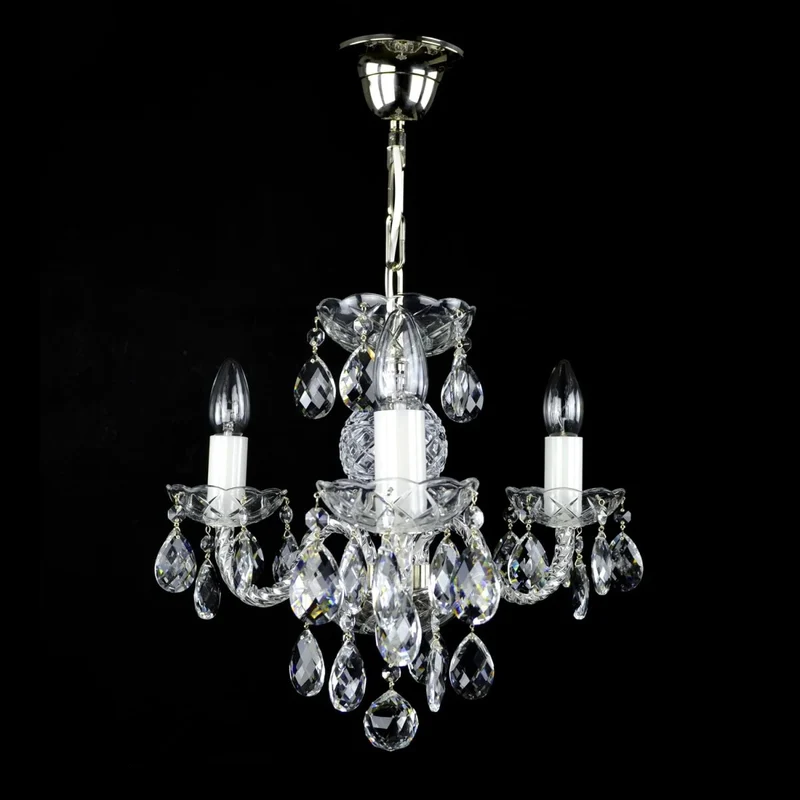 Casa Padrino Luxus Barock Kristall Kronleuchter Silber Ø 44 x H. 35 cm - Prunkvolle Messing Kronleuchter mit böhmischem Kristallglas - Barock Möbel - Edel & Prunkvoll