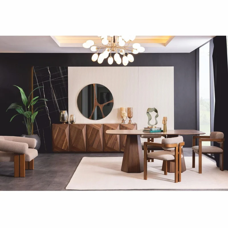 Casa Padrino Luxus Esszimmer Stuhl 6er Set mit Armlehnen Grau / Braun - Esszimmer Möbel