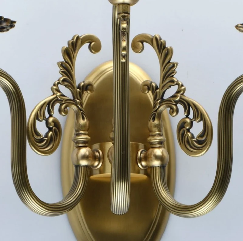 Casa Padrino Luxus Barock Wandleuchte Antik Bronzefarben 39 x 39 x H. 24 cm - Elegante Wohnzimmer Wandlampe im Barockstil - Barock Leuchten