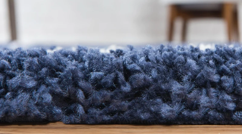Teppich MARA Shaggy Rechteckig Marineblau diverse Größen