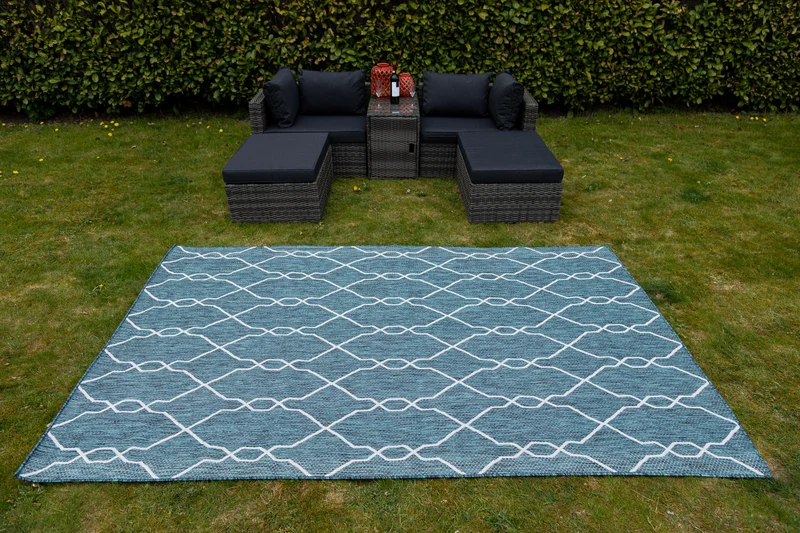Teppich OUTDOOR CIATO Rechteckig Blaugrün verschiedene Größen