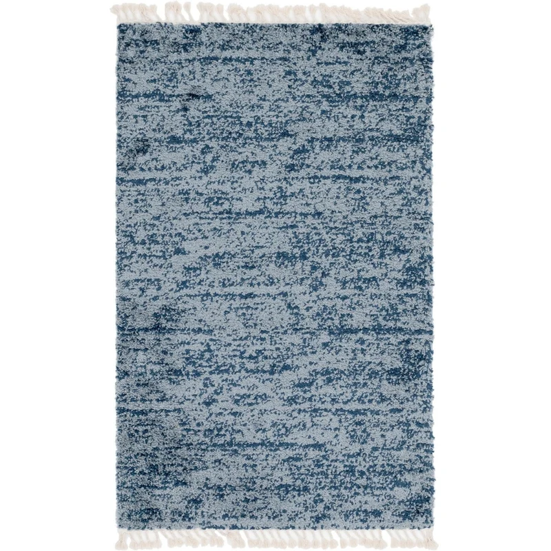 Teppich High Shaggy Rechteckig Blau verschiedene Größen