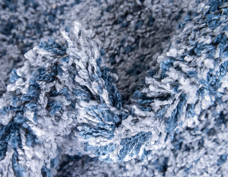 Teppich High Shaggy Rechteckig Blau verschiedene Größen