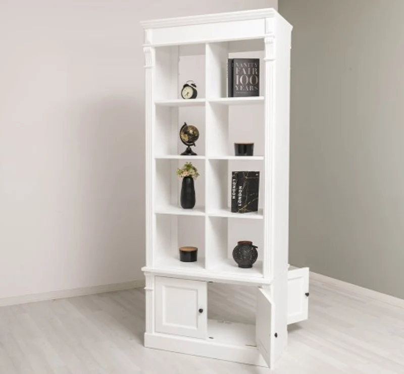 Casa Padrino Bücherregal im Landhausstil, 90 x 53 x 220 cm