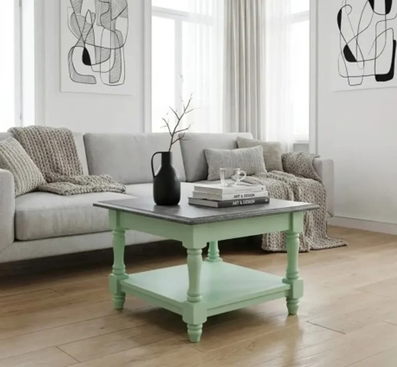 Casa Padrino Couchtisch im Landhausstil, 65 x 65 x 45 cm