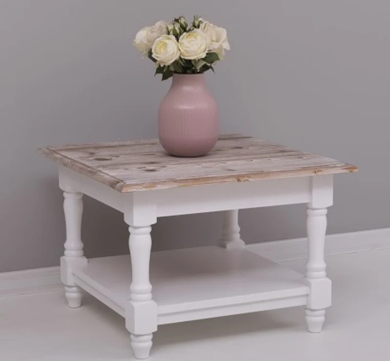 Casa Padrino Couchtisch im Landhausstil, 65 x 65 x 45 cm