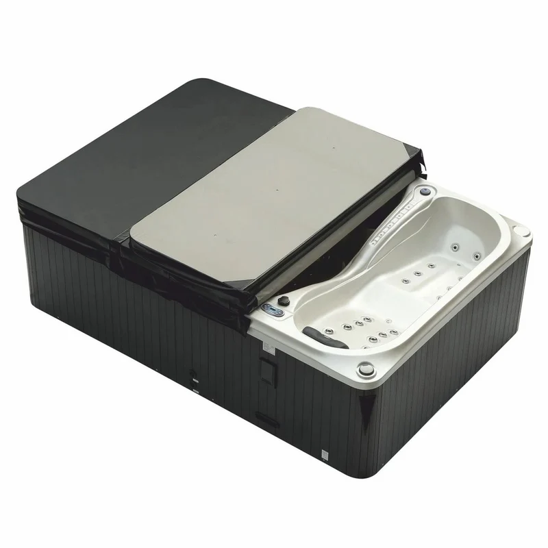 Casa Padrino Luxus Outdoor Jacuzzi Weiß / Schwarz 320 cm - Garten Whirlpool