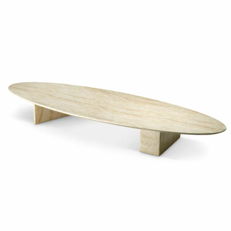 Casa Padrino Luxus Garten Couchtisch Beige 240 cm - Hotel & Garten Möbel