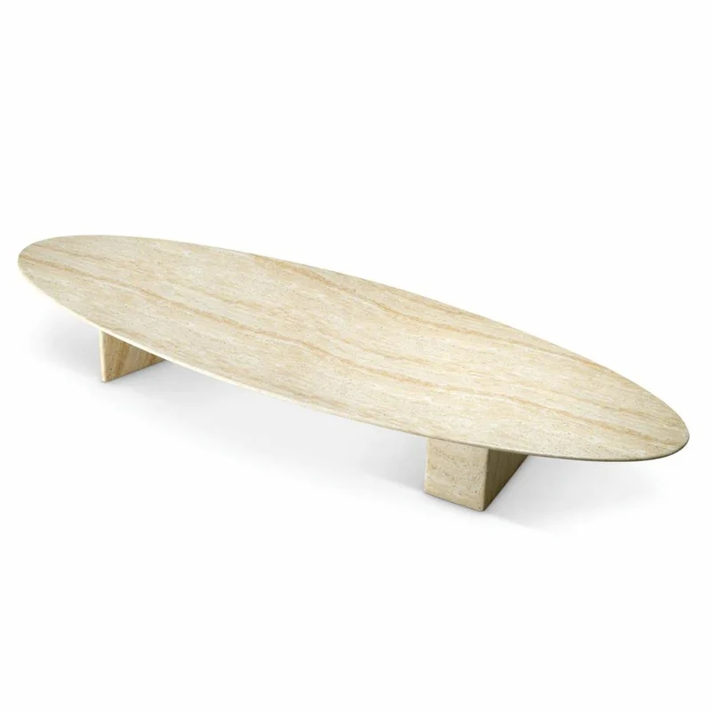 Casa Padrino Luxus Garten Couchtisch Beige 240 cm - Hotel & Garten Möbel