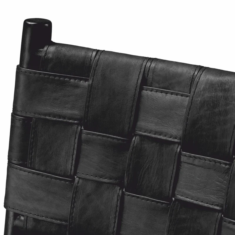 Casa Padrino Luxus Leder Esszimmer Stuhl Schwarz H. 85 cm - Esszimmer Möbel