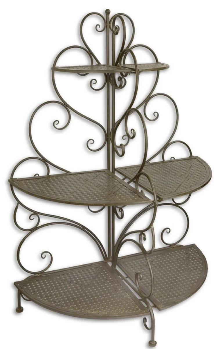 Casa Padrino Jugendstil Blumenetagere Braun 83,5 x 43 x H. 119,5 cm - Gartendeko Accessoires