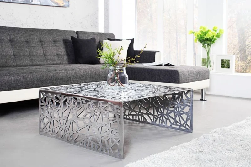 Design Couchtisch RIAS Aluminium ca.60cm silber