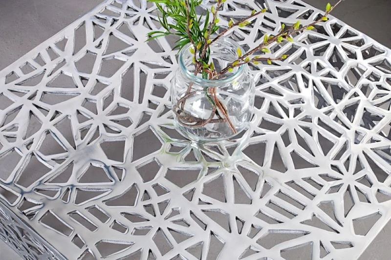 Design Couchtisch RIAS Aluminium ca.60cm silber